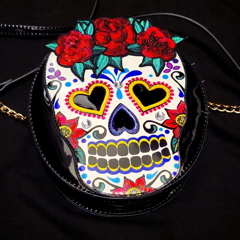 Never used! Betsey Johnson Sugar skull purse. SO cute!